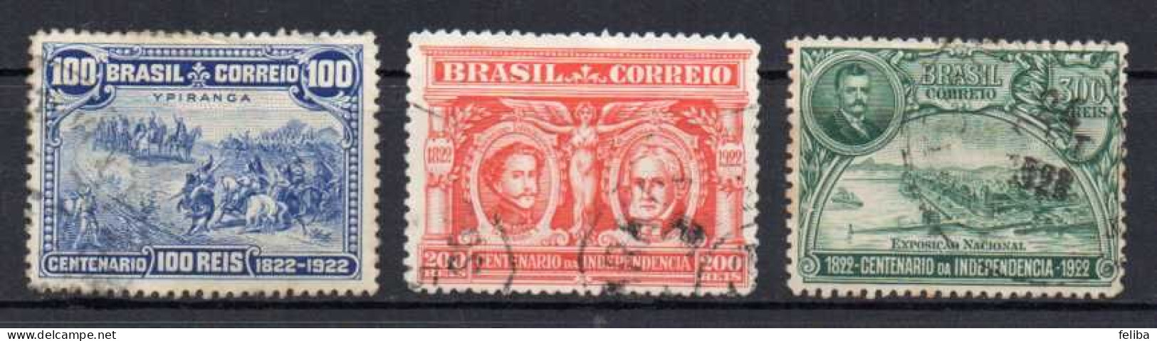 Brazil 1922 Yvert 183 / 185 - Used Stamps