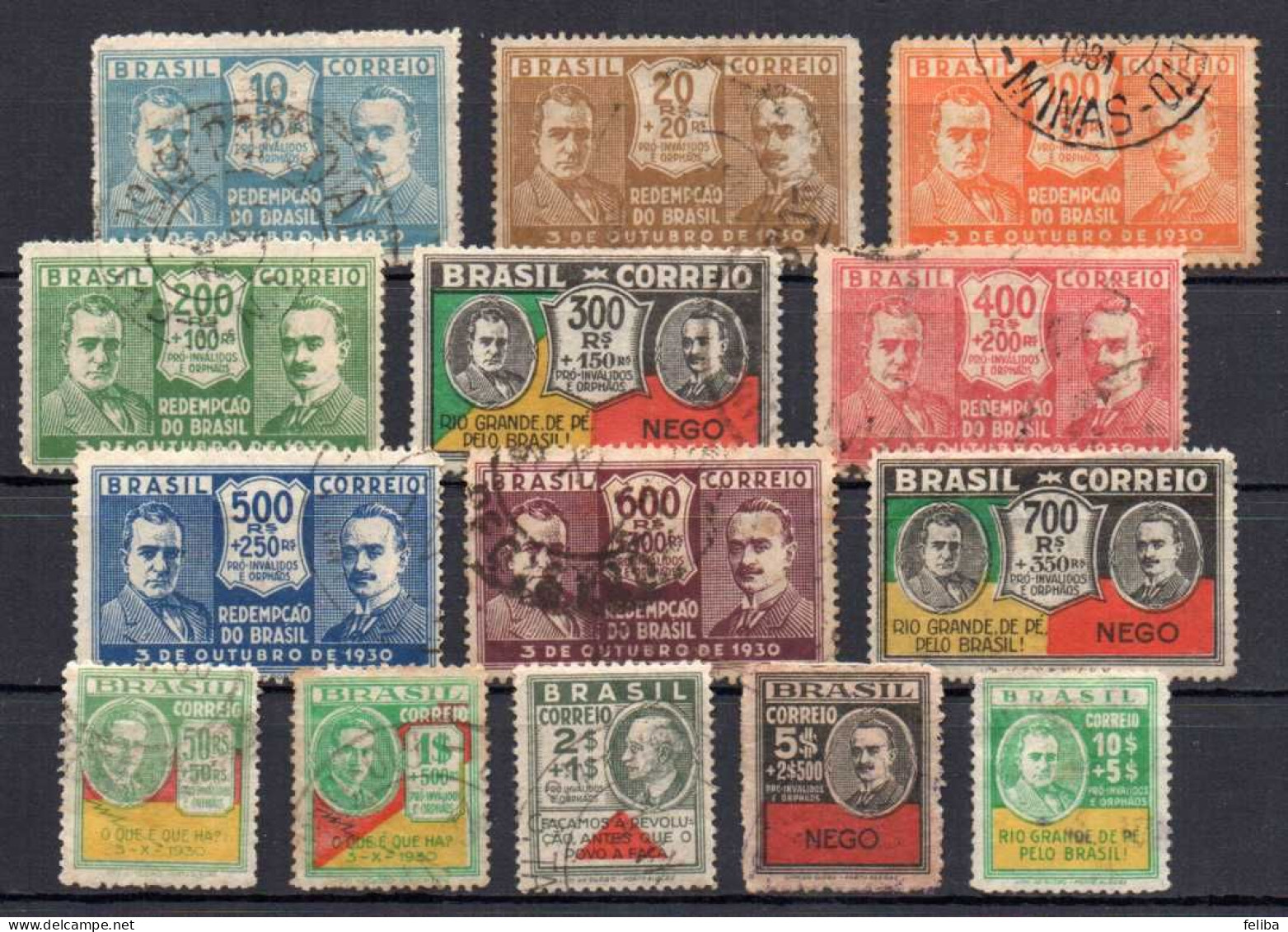 Brazil 1931 Yvert 221 / 234 - Used Stamps