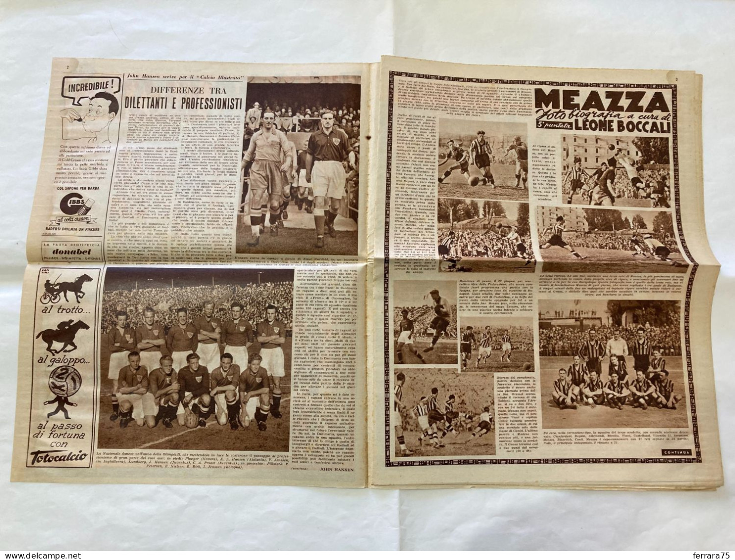 IL CALCIO ILLUSTRATO LA NAZIONALE- ITALIA-BELGIO-FIRENZE BOLOGNA  N.10 1950. - Sport