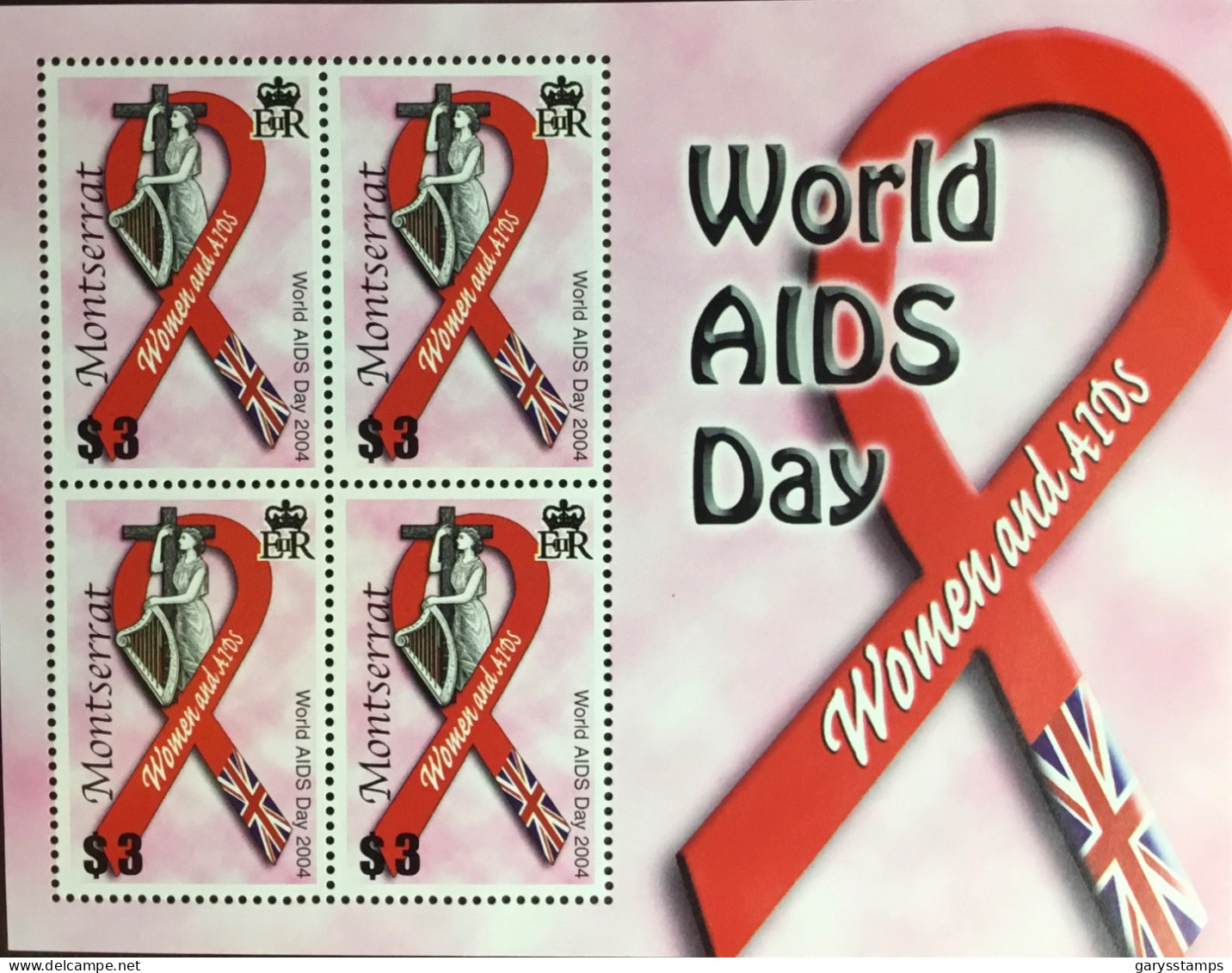 Montserrat 2004 World AIDS Day Sheetlet MNH - Montserrat