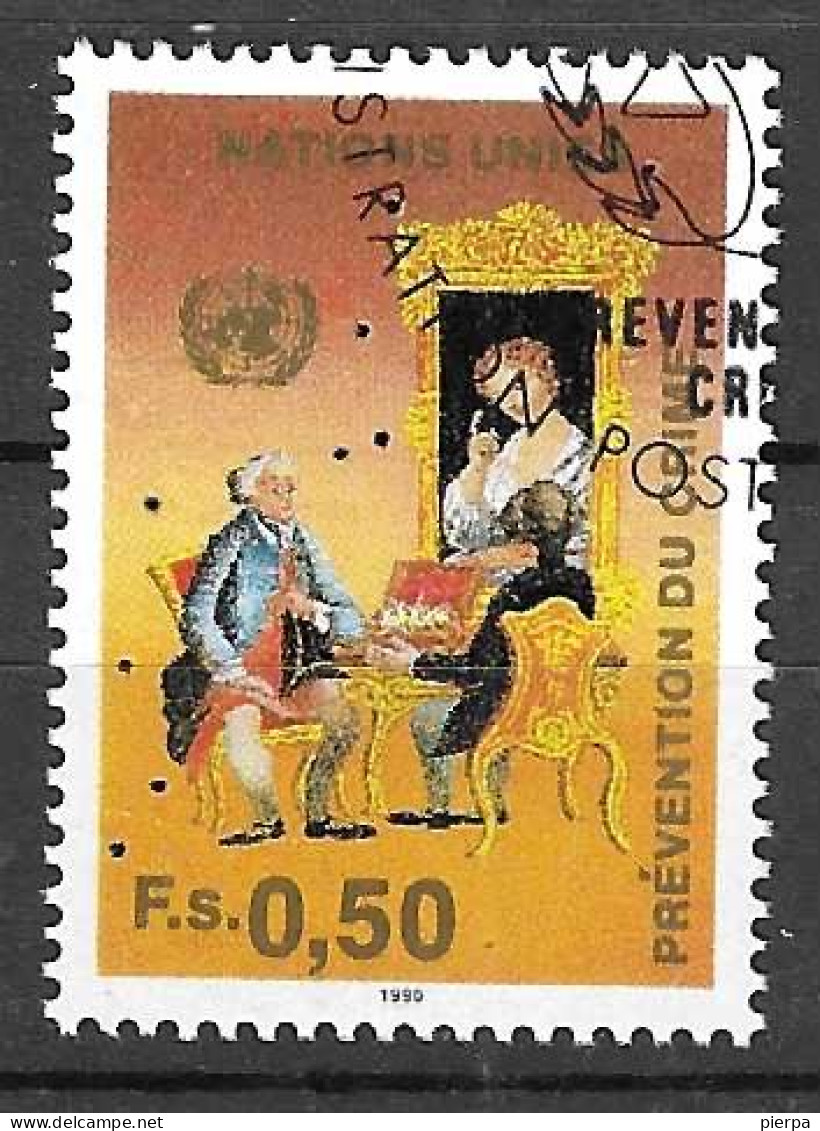 O.N.U. GENEVE - 1990 - PREVENZIONE DEL CRIMINE - F.0,50 - USATO (YVERT 194 - MICHEL 190) - Gebruikt