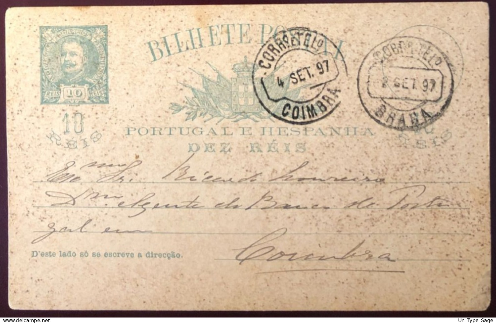 Portugal, Entier-carte De BRAGA 4.9.1897 - (N163) - Ganzsachen