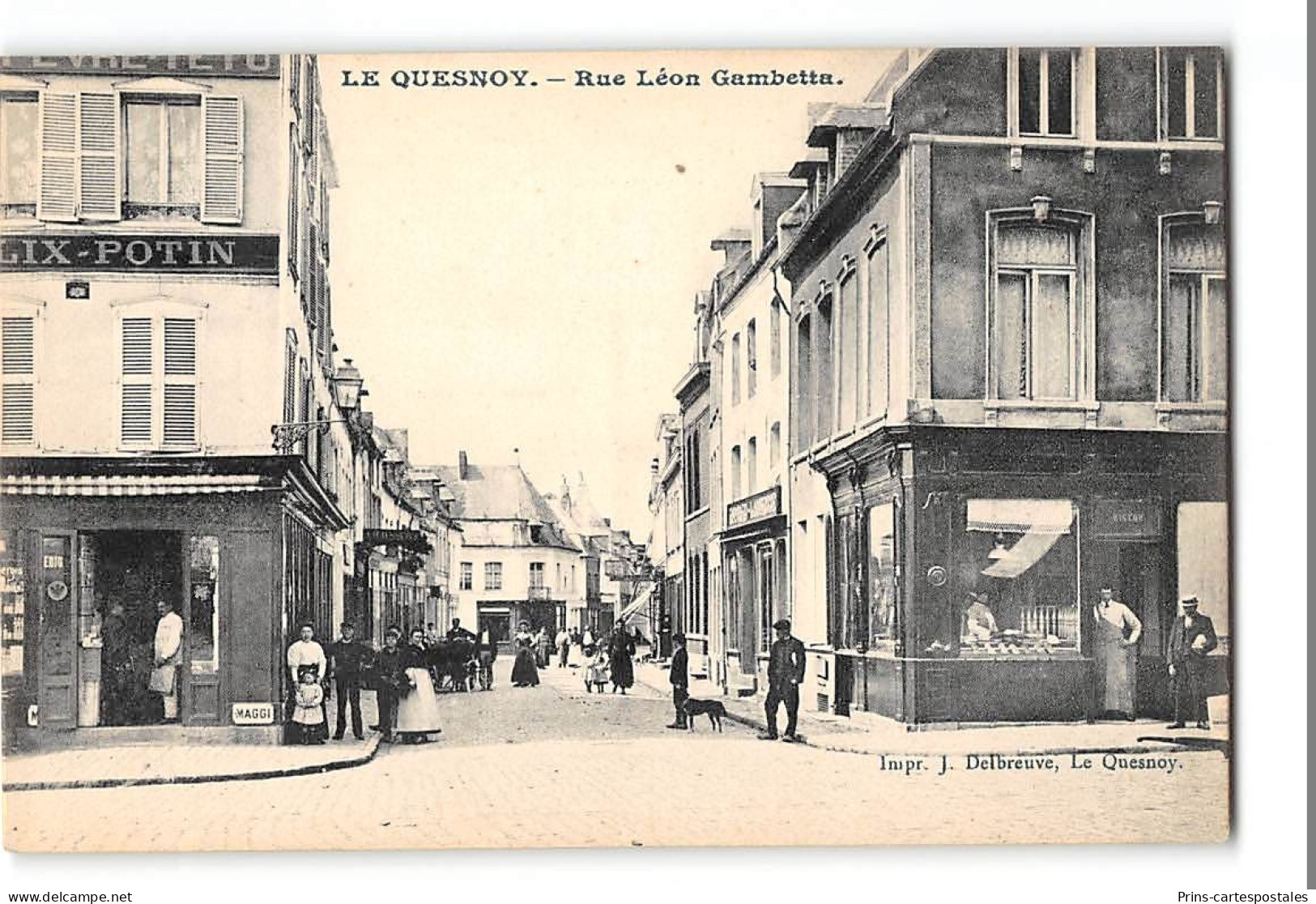 CPA 59 Le Quesnoy Rue Leon Gambetta - Le Quesnoy