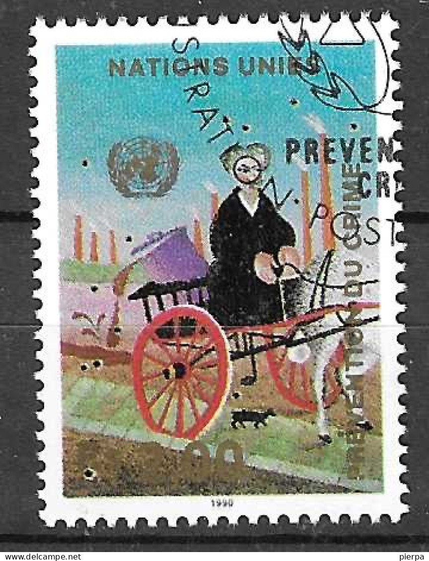 O.N.U. GENEVE - 1990 - PREVENZIONE DEL CRIMINE - F. 2,00 - USATO (YVERT 195 - MICHEL 191) - Used Stamps
