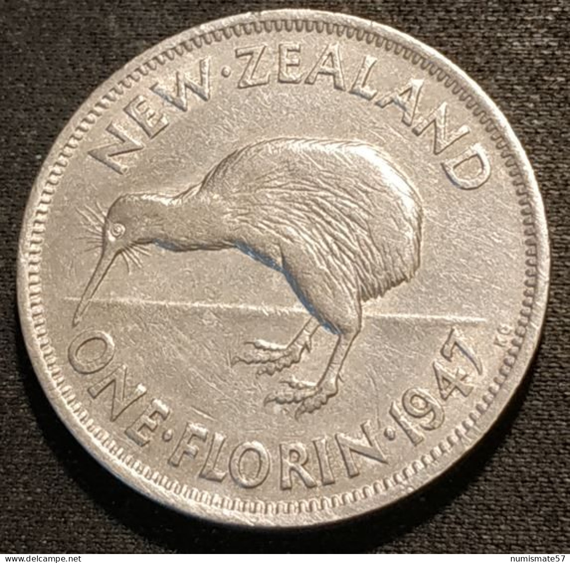 NOUVELLE ZELANDE - NEW ZEALAND - ONE - 1 FLORIN 1947 - George VI - KM 10.2a - New Zealand