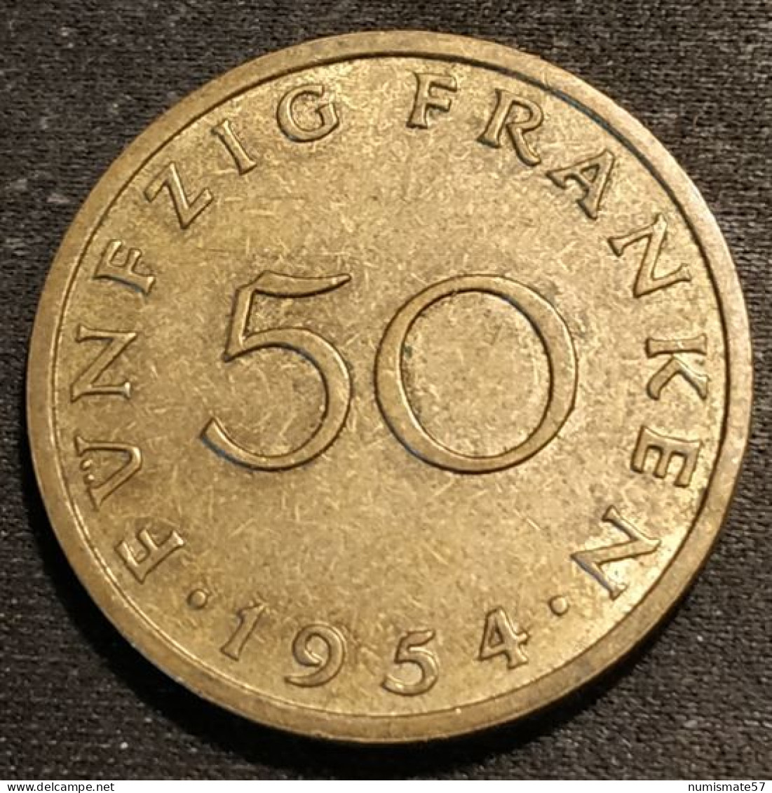 Pas Courant - SARRE - SAARLAND - 50 FRANKEN 1954 - KM 3 - 50 Franken