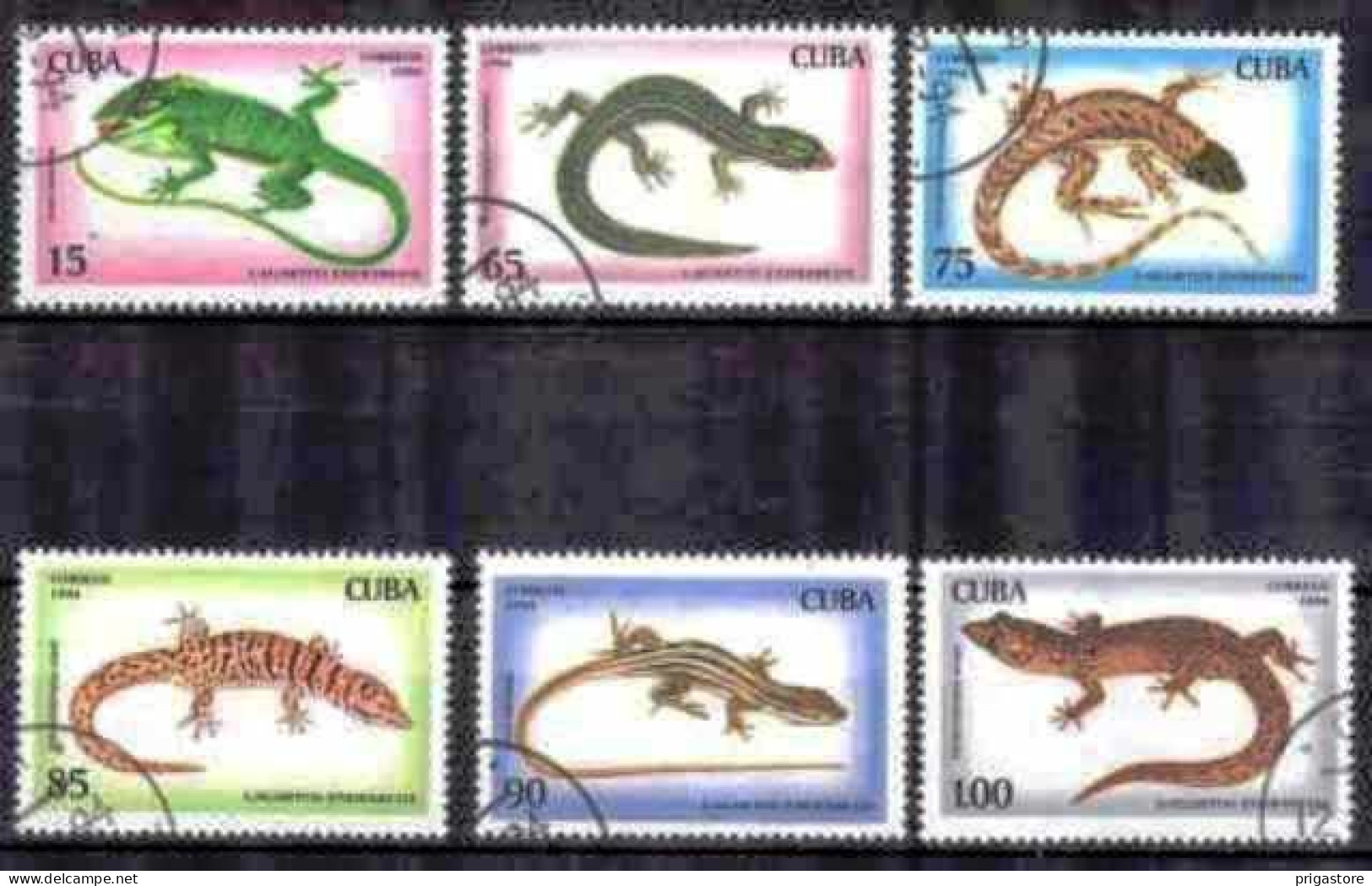 Cuba 1994 Animaux Lézards (29) Yvert N° 3412 à 3417 Oblitéré Used - Used Stamps