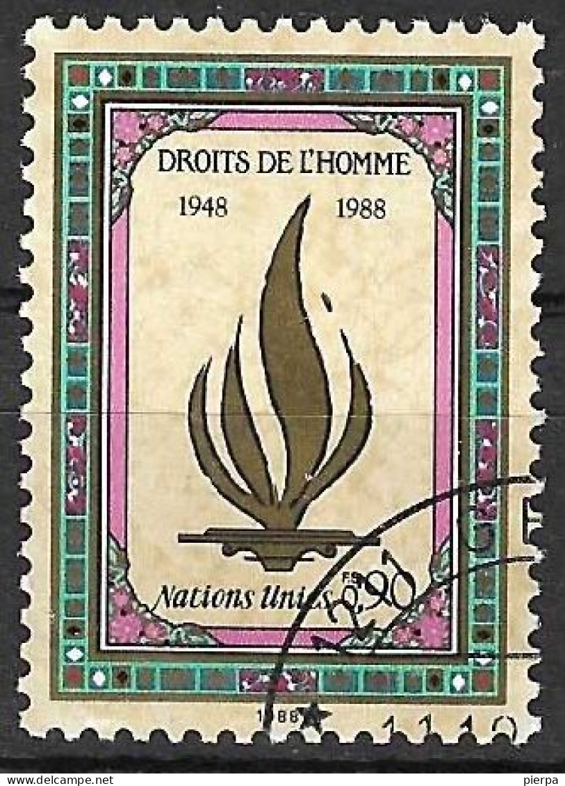 O.N.U. GENEVE - 1988 - 40° DICHIARAZIONE DIRITTI UOMO - USATO  (YVERT 171 - MICHEL 171) - Used Stamps