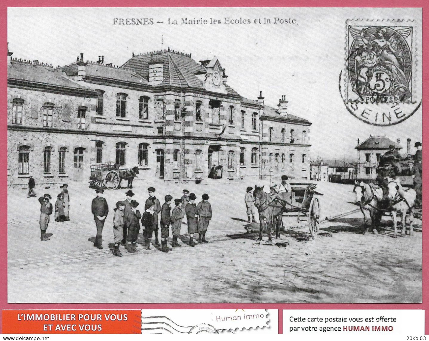 94 - Fresnes, La Mairie Les Ecoles Et La Poste: PUBLICITÉ!_TTB_Publicite Pub_cpc - Fresnes