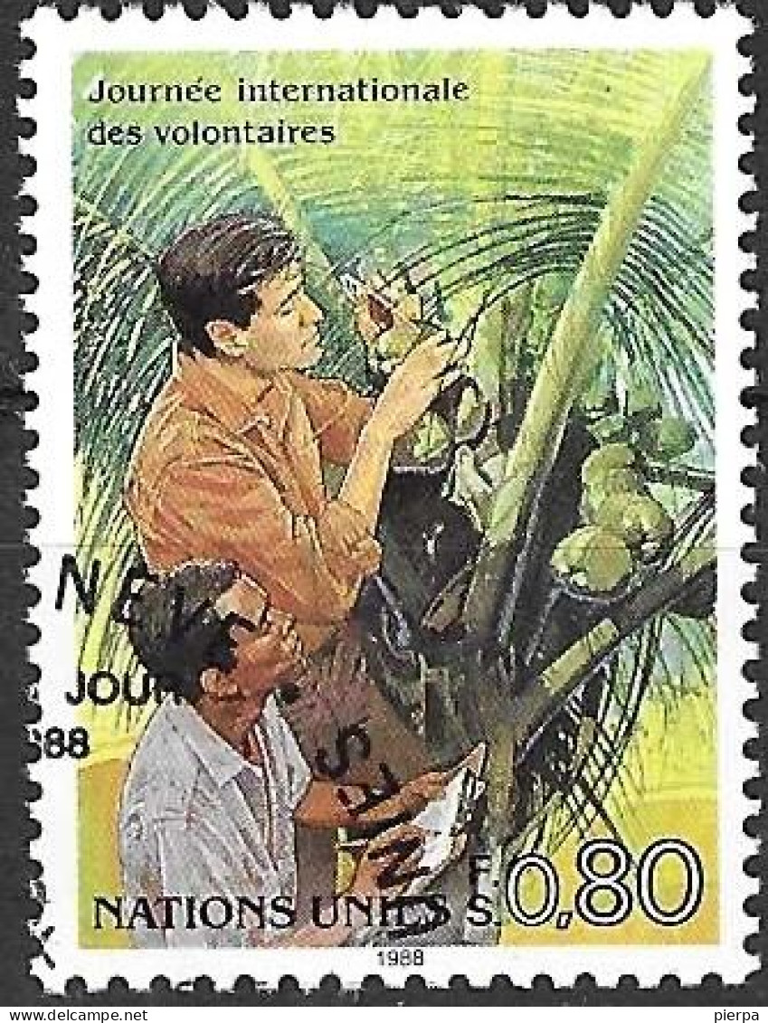 O.N.U. GENEVE - 1988 - GIORNATA VOLONTARIATO - USATO  (YVERT 167 - MICHEL 171) - Used Stamps