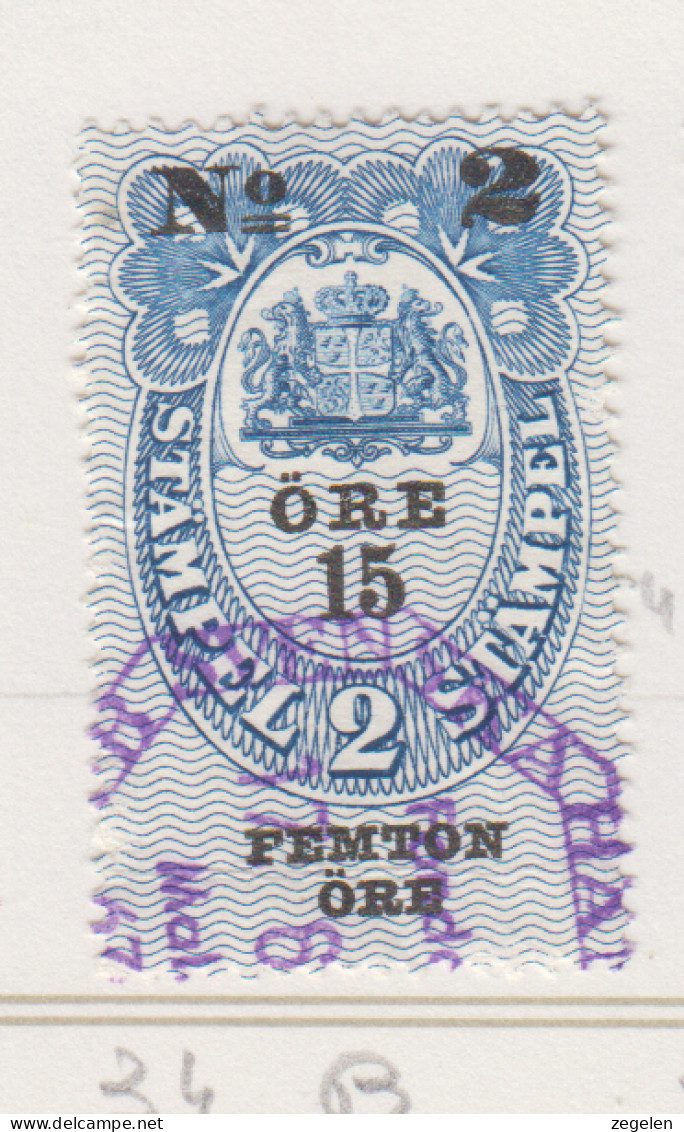 Zweden Fiskale Zegel Cat. Barefoot : Fondstaempel(Bill Of Exchange) 34bB Dikke Druk - Revenue Stamps