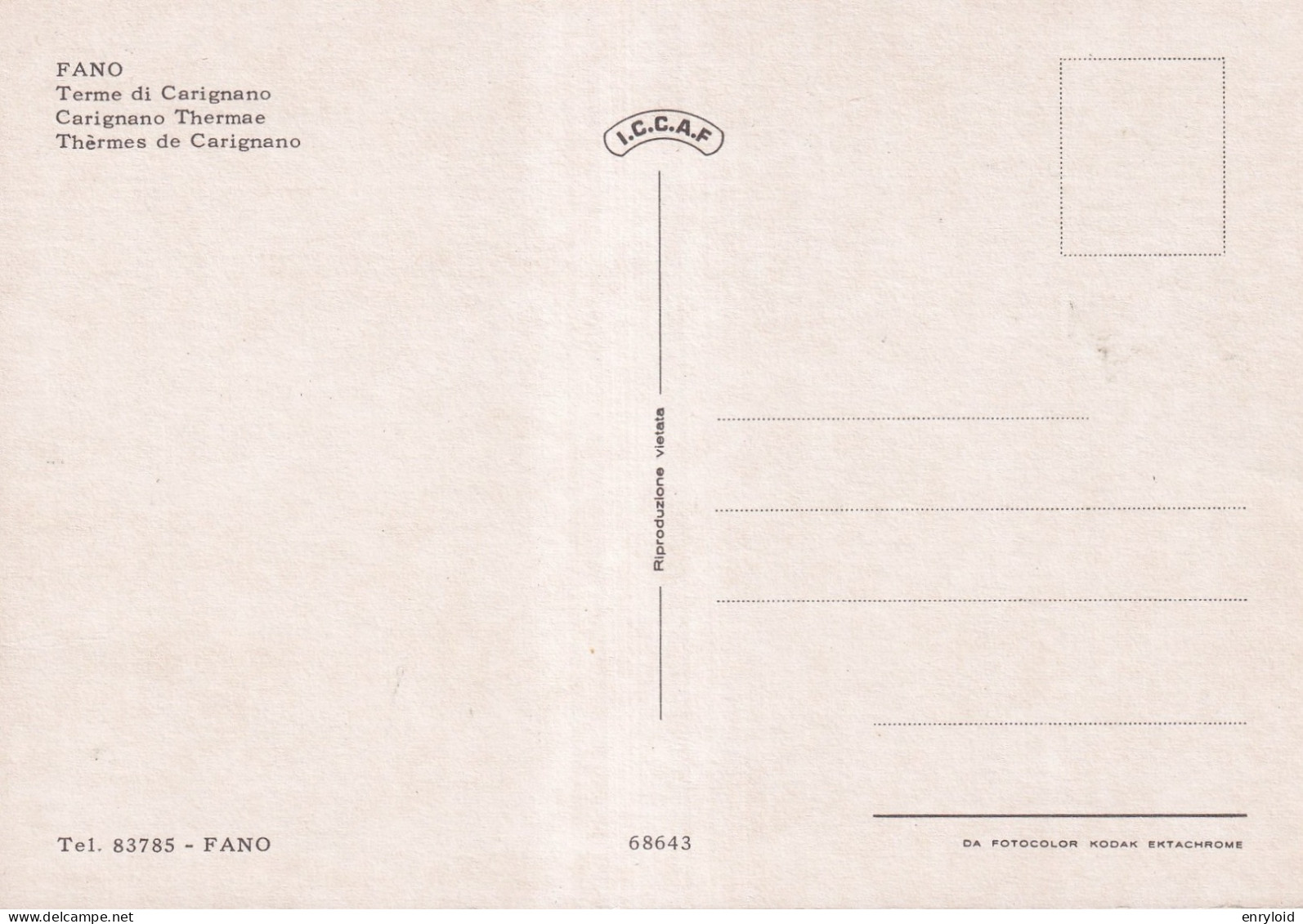 Fano Terme Di Carignano - Andere & Zonder Classificatie