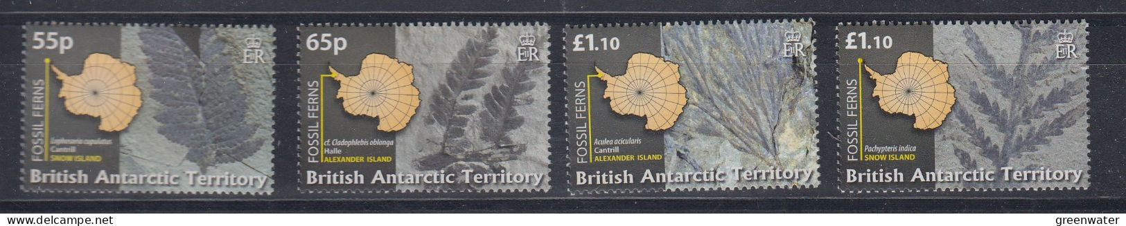 British Antarctic Territory (BAT) Fossils / Ferns 4v ** Mnh (ZO159) - Nuovi