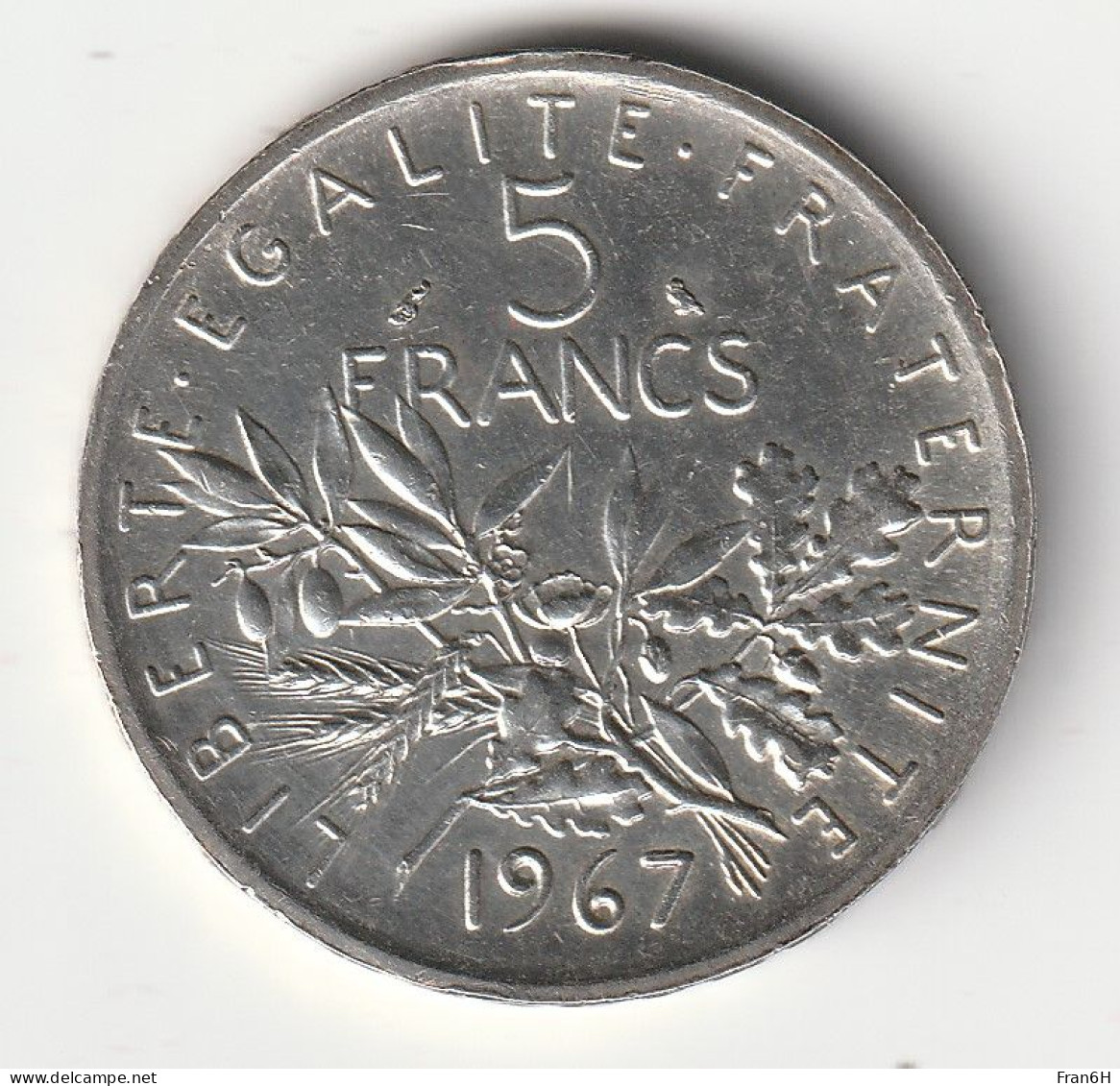 5 Francs Argent 1967 - Silver - - 5 Francs