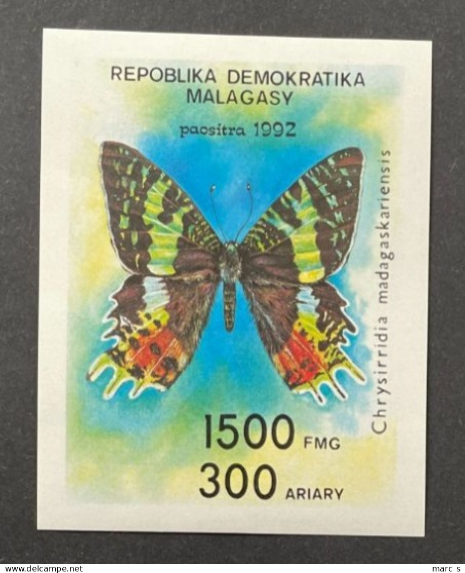 MADAGASCAR 1992 - NEUF**/MNH - BLOC Mi BL 190 - YT BF 78 - PAPILLONS BUTTERFLY - Madagascar (1960-...)