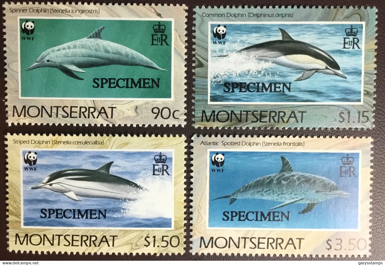 Montserrat 1990 WWF Dolphins Specimen MNH - Dolphins