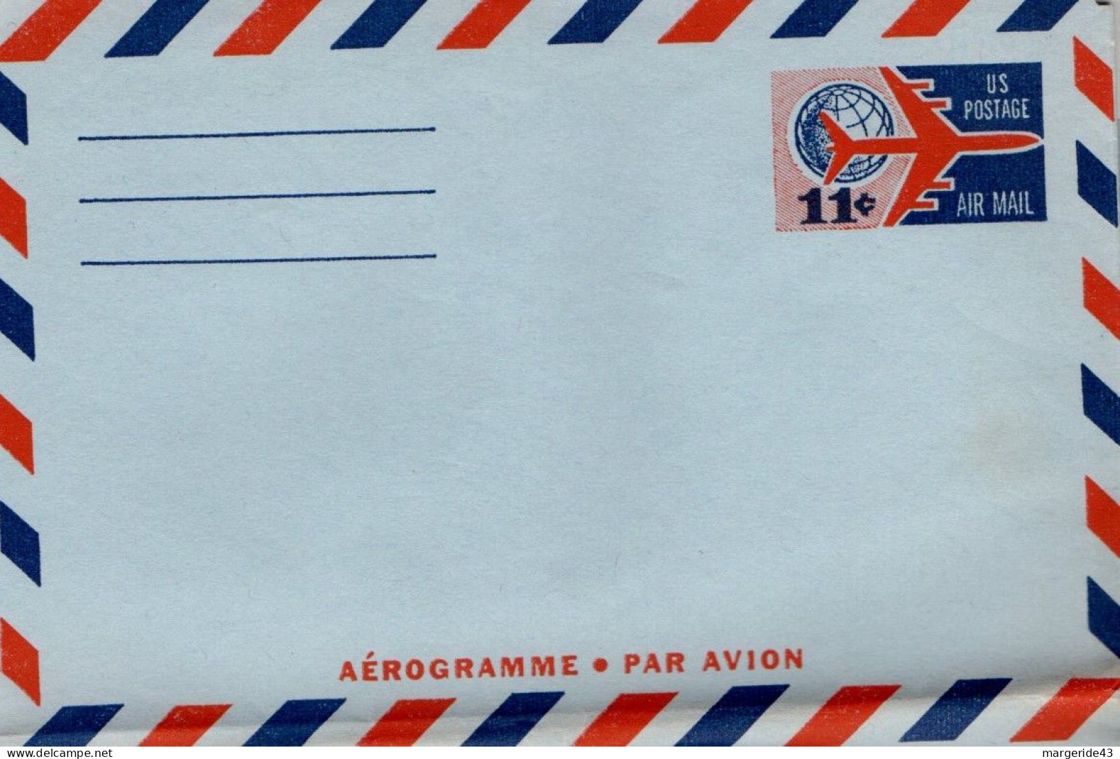 USA ETATS UNIS AEROGRAMME AIR MAIL 11 CENTS NEUF - Autres & Non Classés