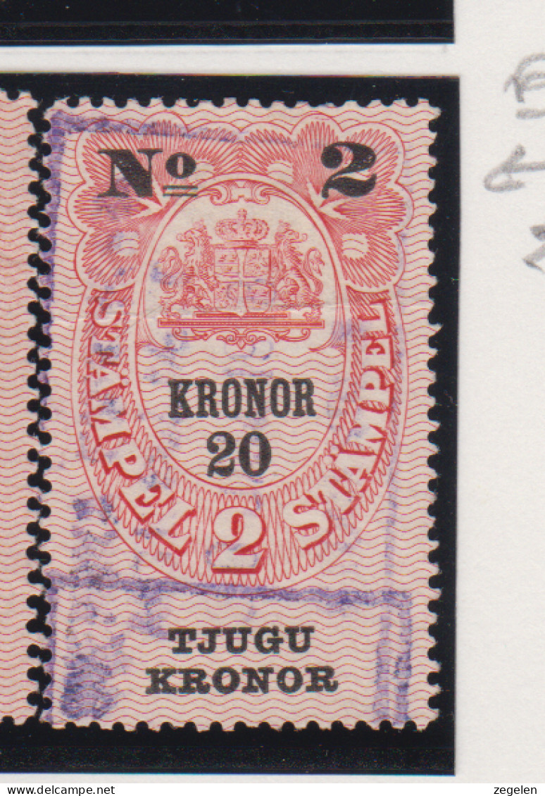 Zweden Fiskale Zegel Cat. Barefoot : Fondstaempel(Bill Of Exchange) 55bB Dikke Druk - Revenue Stamps