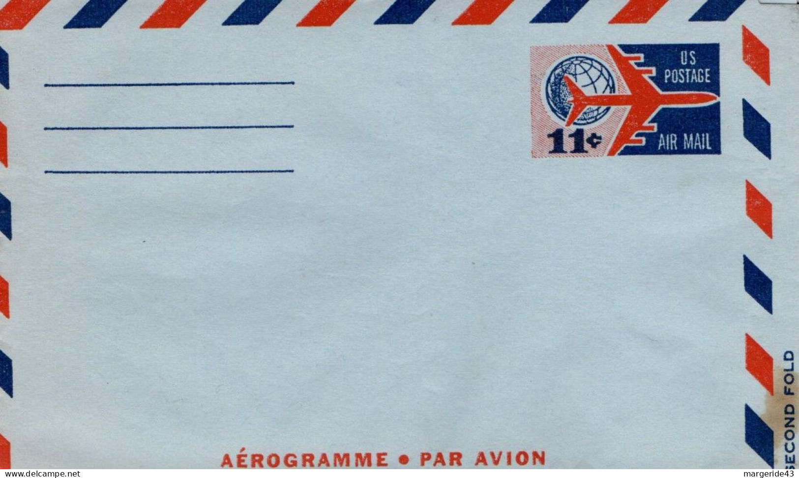 USA ETATS UNIS AEROGRAMME AIR MAIL 11 CENTS NEUF - Autres & Non Classés