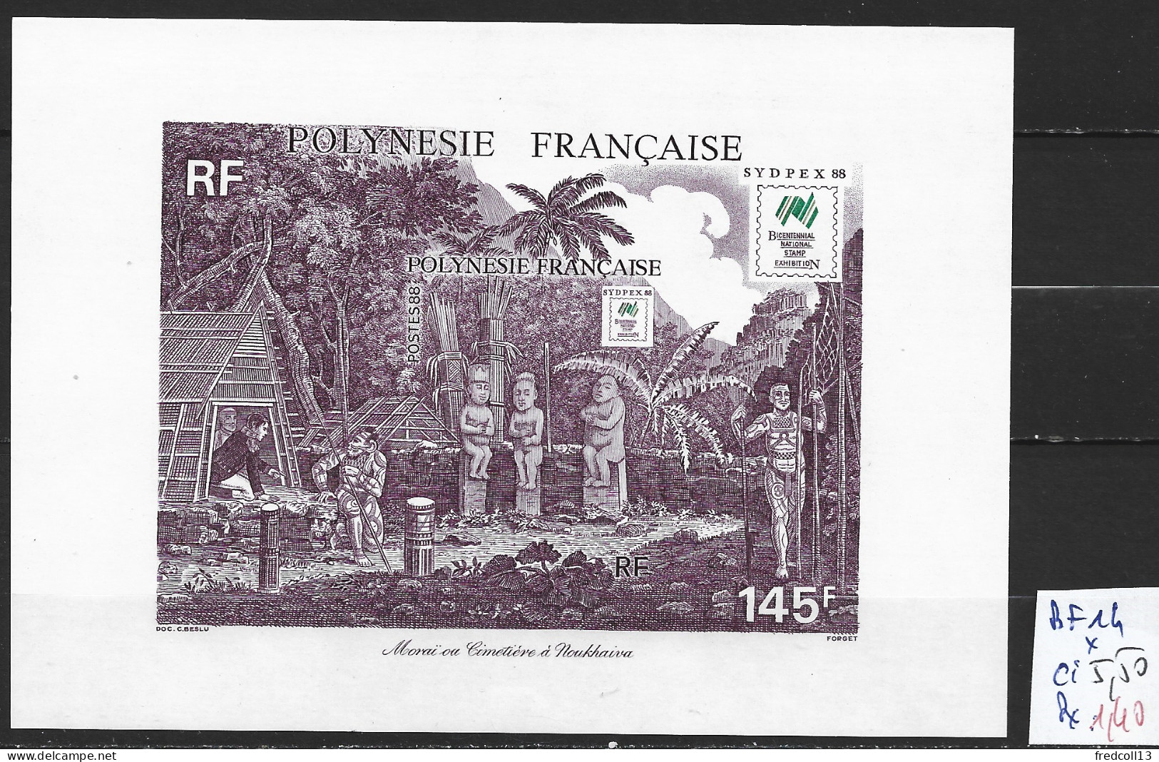 POLYNESIE FRANCAISE BF 14 * Côte 5.50 € - Blocks & Sheetlets