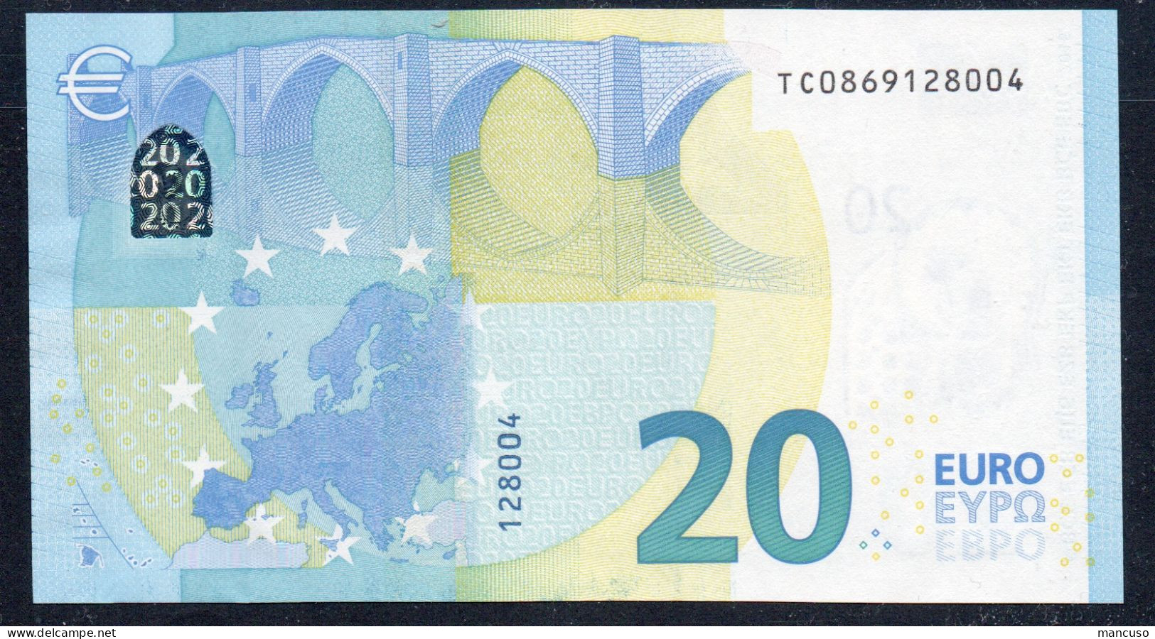 &euro; 20  IRELAND TC  T006  DRAGHI  UNC - 20 Euro