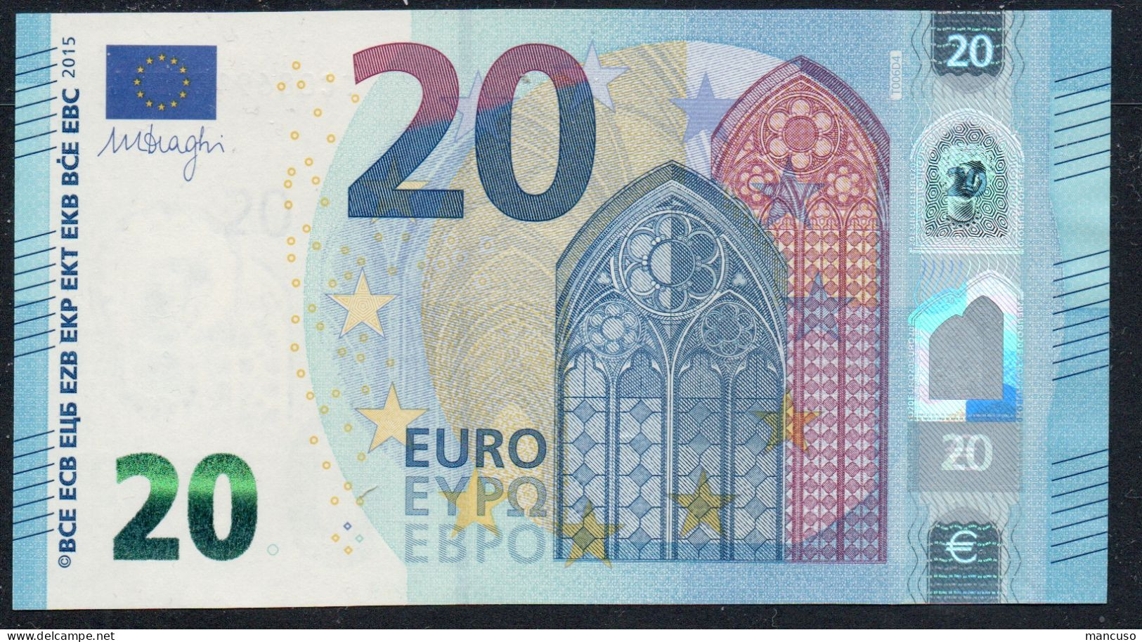 &euro; 20  IRELAND TC  T006  DRAGHI  UNC - 20 Euro