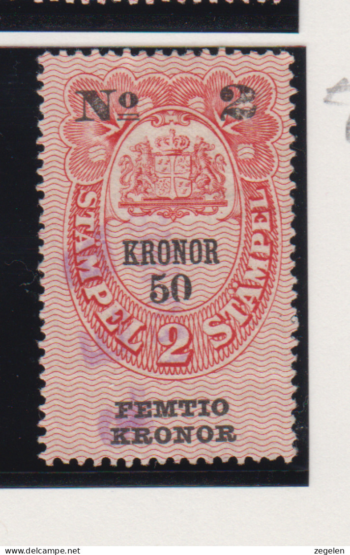 Zweden Fiskale Zegel Cat. Barefoot : Fondstaempel(Bill Of Exchange) 58bB Dikke Druk - Revenue Stamps