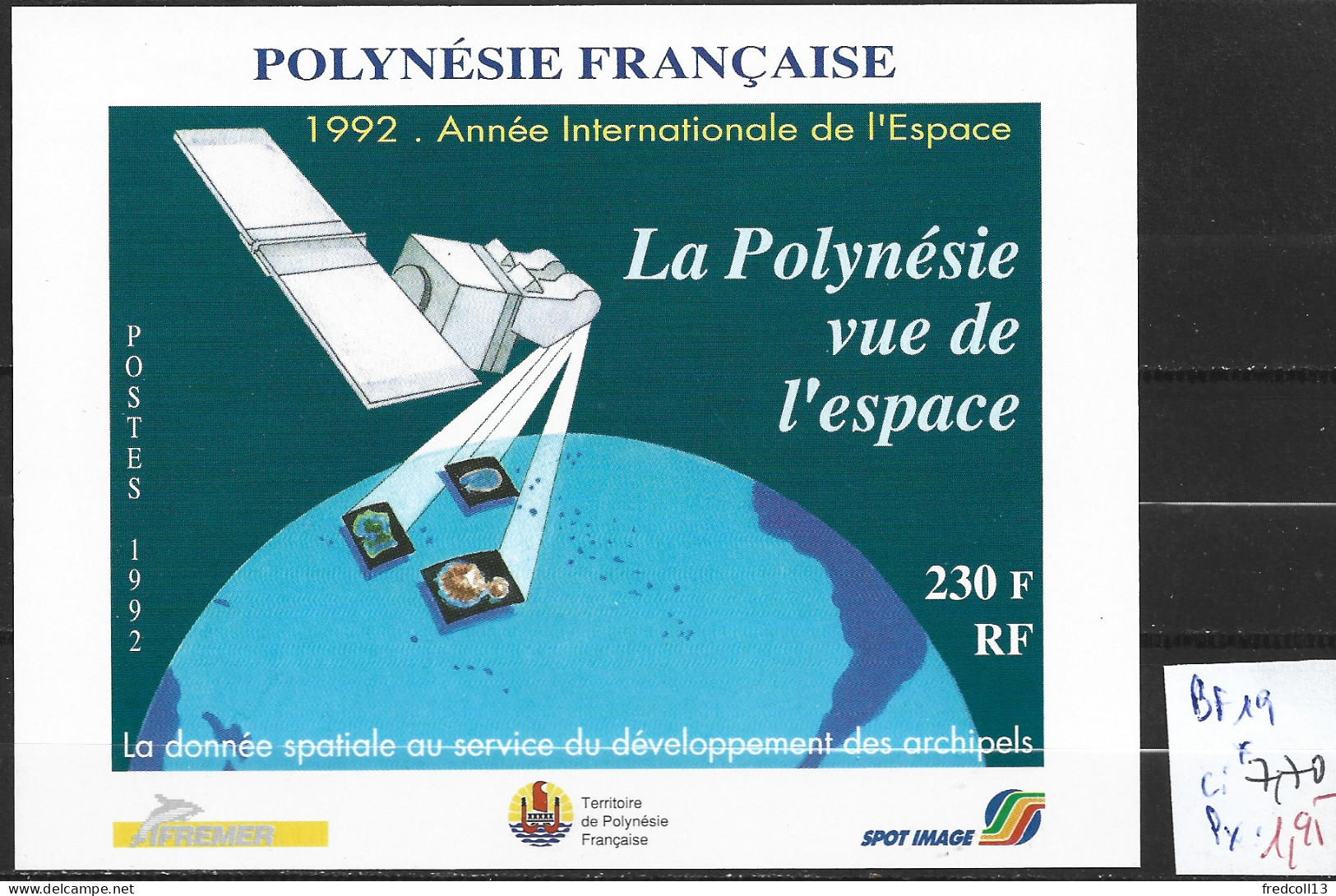 POLYNESIE FRANCAISE BF 19 * Côte 7.70 € - Blocks & Sheetlets