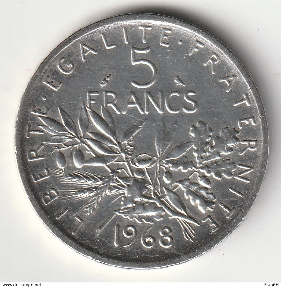 5 Francs Argent 1968 - Silver - - 5 Francs