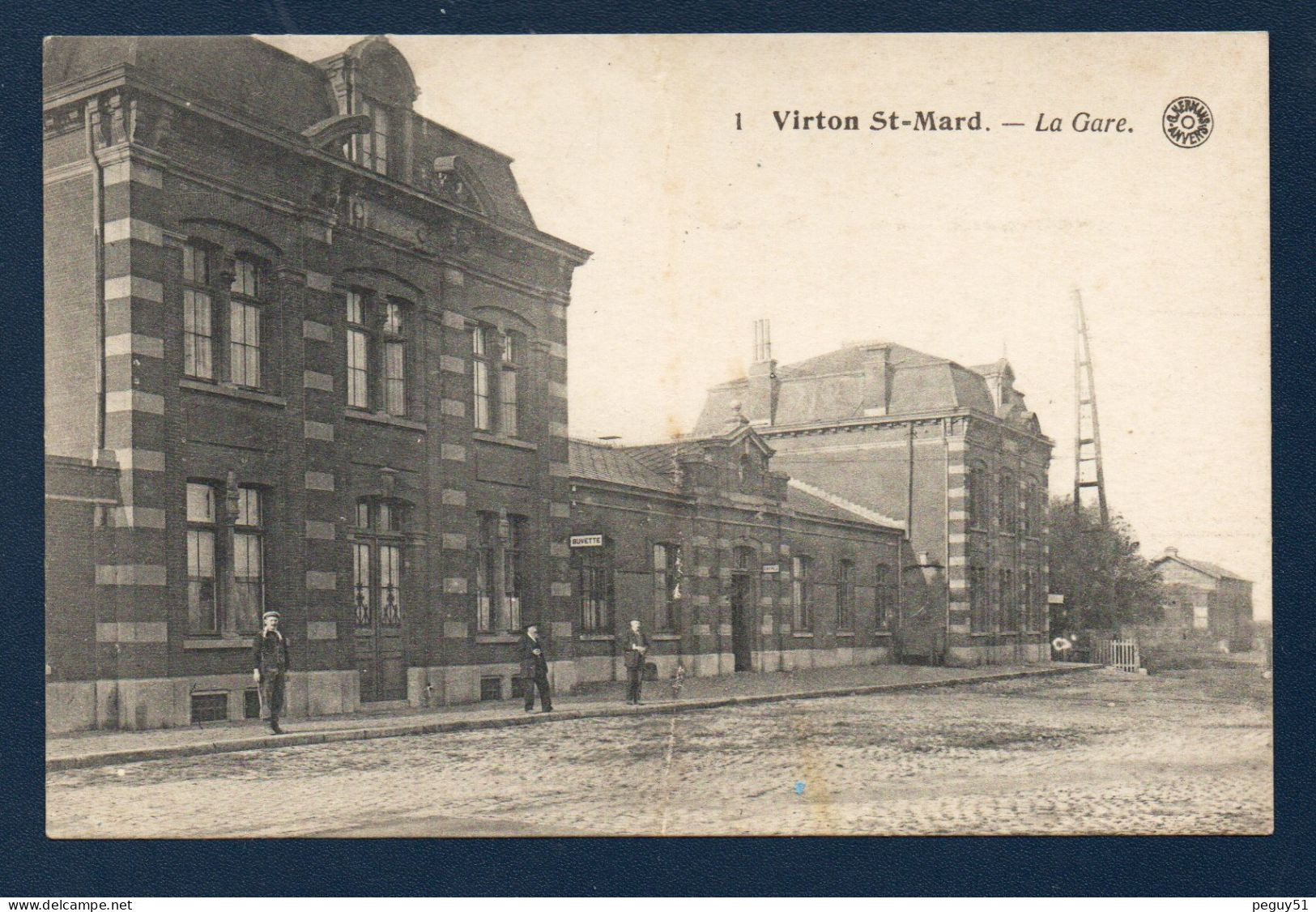 Virton - Saint-Mard. La Gare.Place De La Gare Et Buvette. - Virton