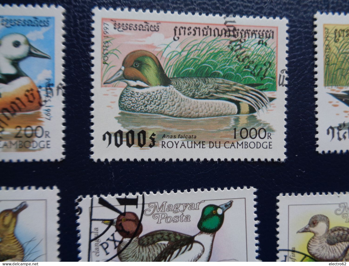 Roumanie  Cambodge Canard Duck Ente Pato Anatra Eend Giappone And Hongrie Corée Romana Magyar Posta Korea - Entenvögel
