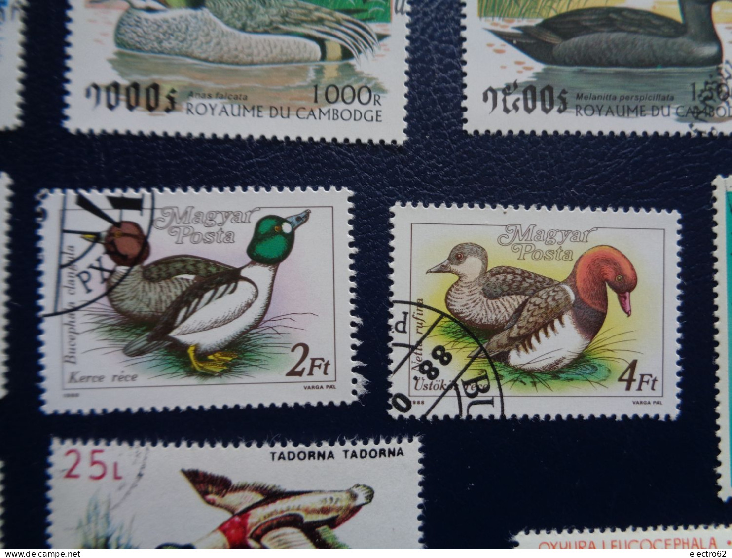 Roumanie  Cambodge canard duck ente pato anatra eend giappone and Hongrie Corée Romana Magyar posta Korea