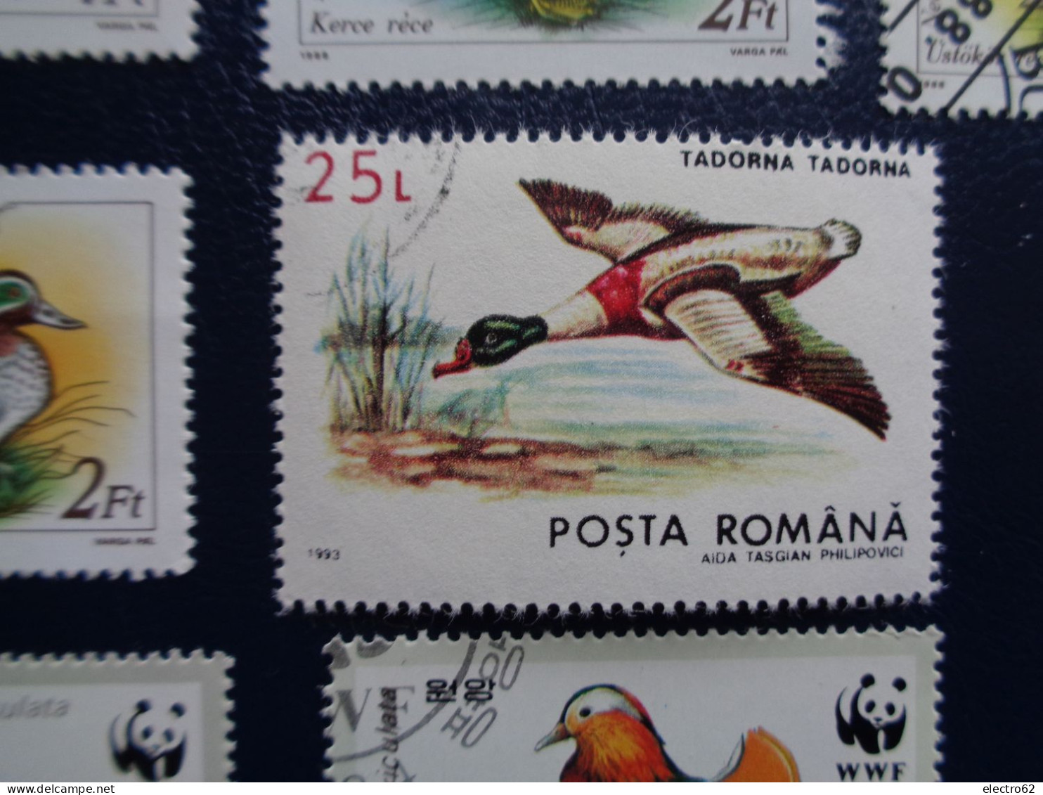 Roumanie  Cambodge canard duck ente pato anatra eend giappone and Hongrie Corée Romana Magyar posta Korea