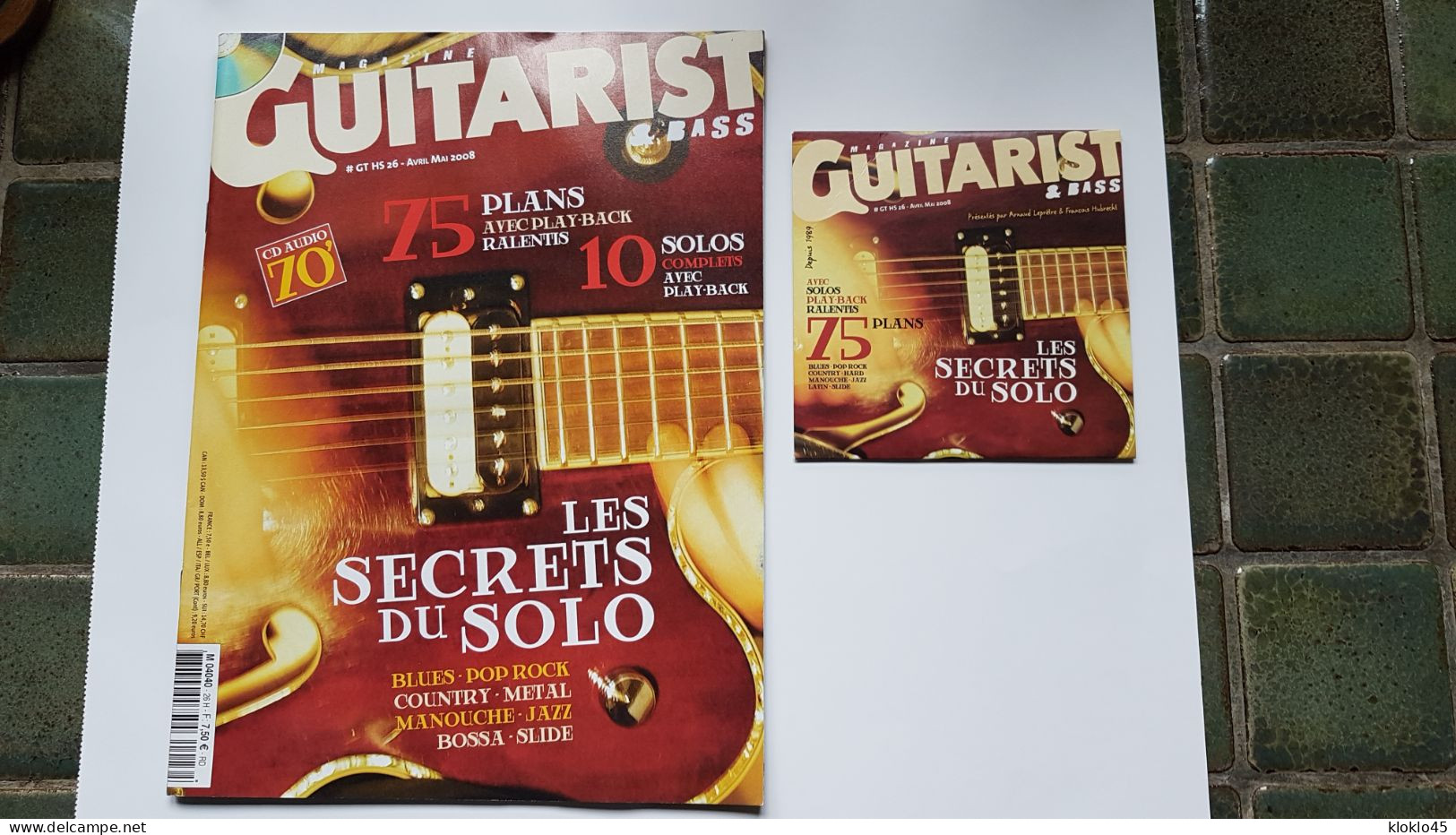 MAGAZINE GUITARIST & BASS AVRIL MAI 2008 N° GT HS 26 Avec CD LES SECRETS DU SOLO 75 PLANS 10 SOLOS - Musique