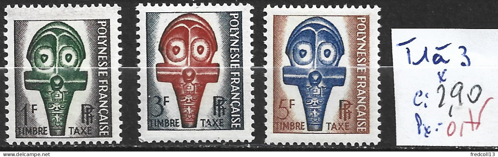 POLYNESIE FRANCAISE TAXE 1 à 3 * Côte 2.90 € - Impuestos