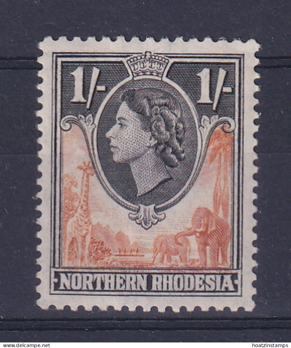 Northern Rhodesia: 1953   QE II     SG70    1/-     MH - Northern Rhodesia (...-1963)