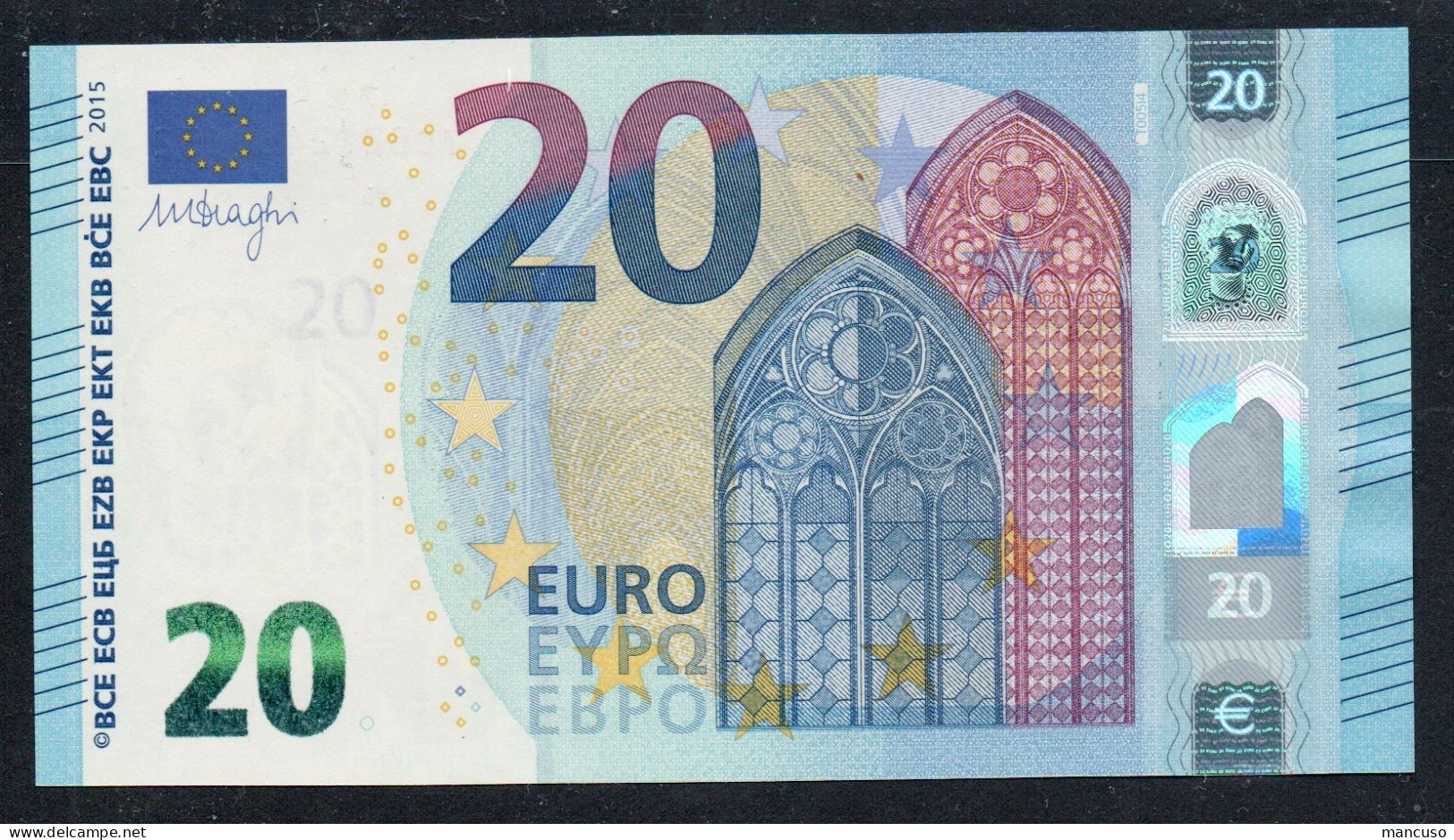 &euro; 20  IRELAND TC  T005  DRAGHI  UNC - 20 Euro