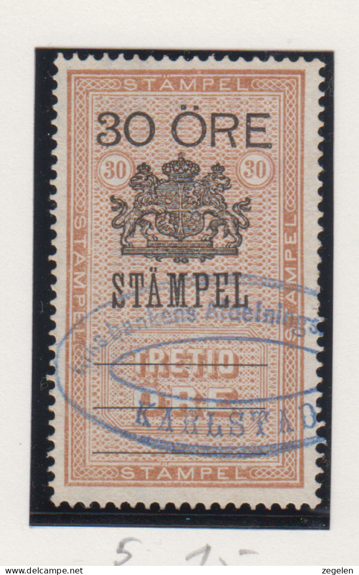 Zweden Fiskale Zegel Cat. Barefoot : Staempel(Documentary) 5 - Revenue Stamps