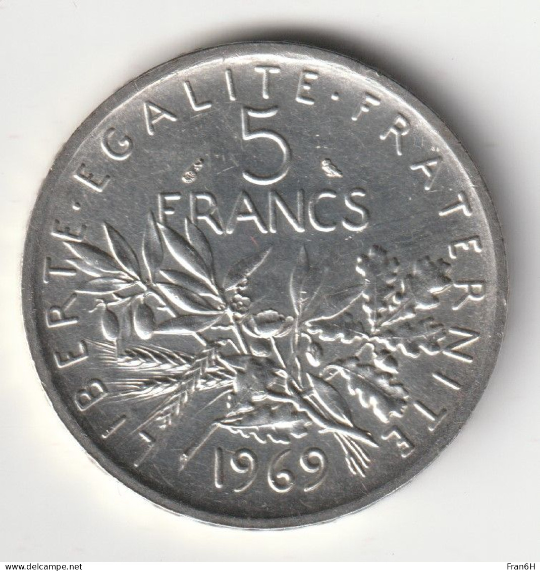 5 Francs Argent 1969 - Silver - - 5 Francs