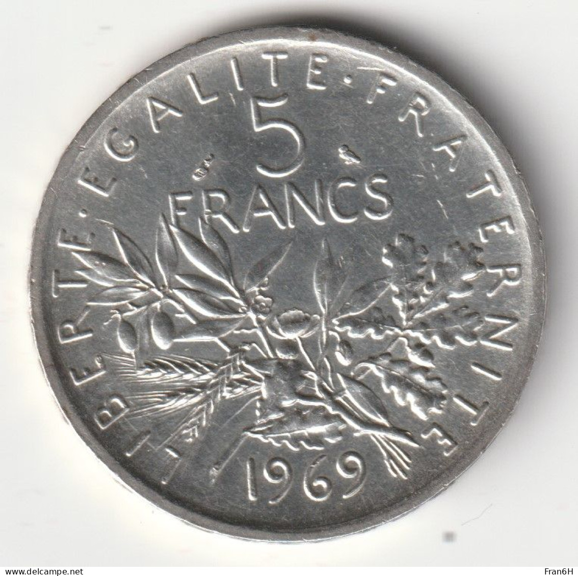 5 Francs Argent 1969 - Silver - - 5 Francs