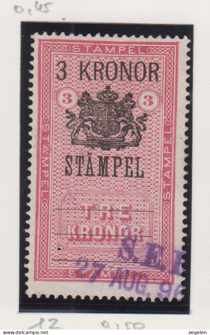 Zweden Fiskale Zegel Cat. Barefoot : Staempel(Documentary) 12 - Revenue Stamps