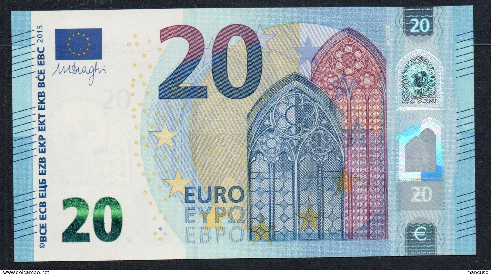 &euro; 20  IRELAND TC  T004  DRAGHI  UNC - 20 Euro