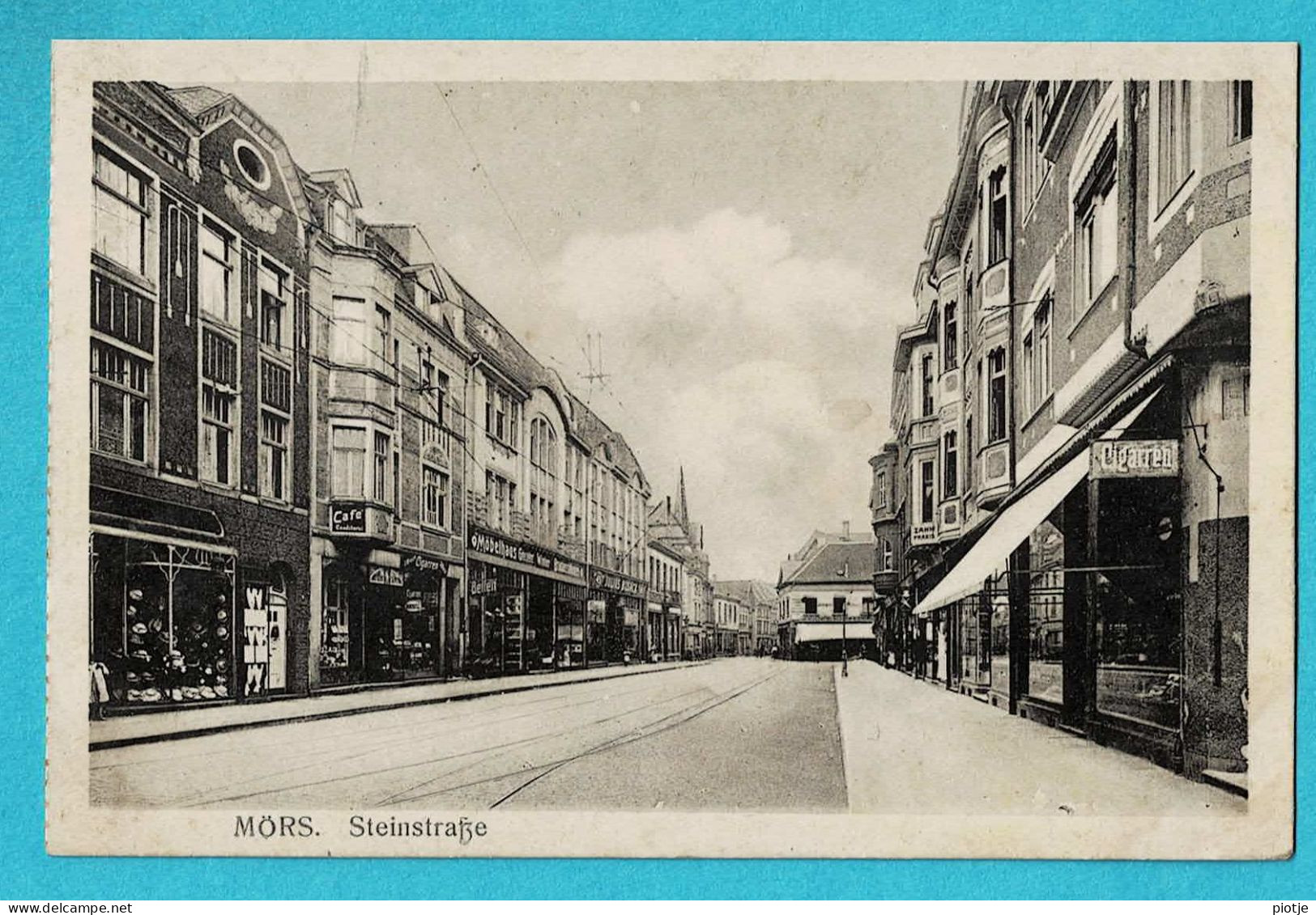 * Mörs - Moers (Nordrhein Westfalen - Deutschland) * (Kunstanstalt J. Krapohl) Steinstrasse, Café, Tramway, Old - Moers