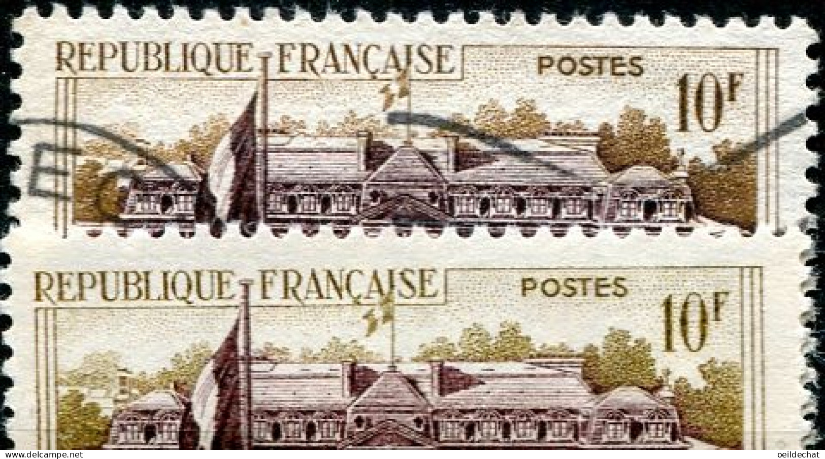 26358 FRANCE N°1126** 10F Palais De L'Elysée : Arbres Et Faciale Olive Au Lieu Bistre + Normal 1957  TB - Unused Stamps