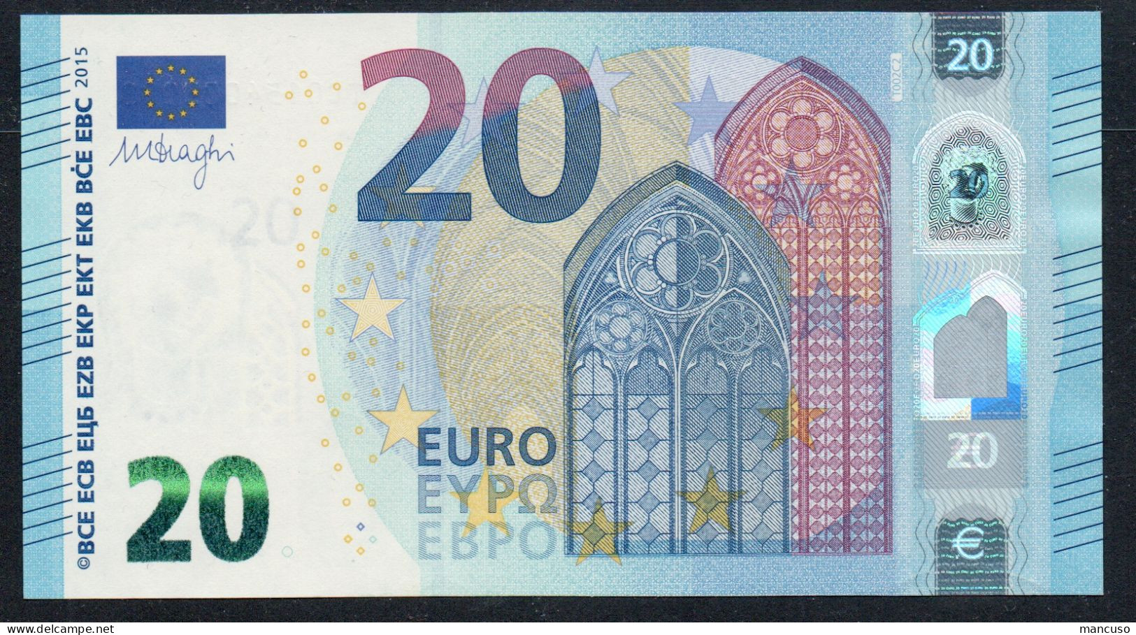 &euro; 20  IRELAND TC  T002  DRAGHI  UNC - 20 Euro