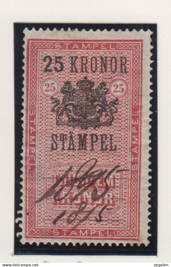 Zweden Fiskale Zegel Cat. Barefoot : Staempel(Documentary) 22 - Revenue Stamps