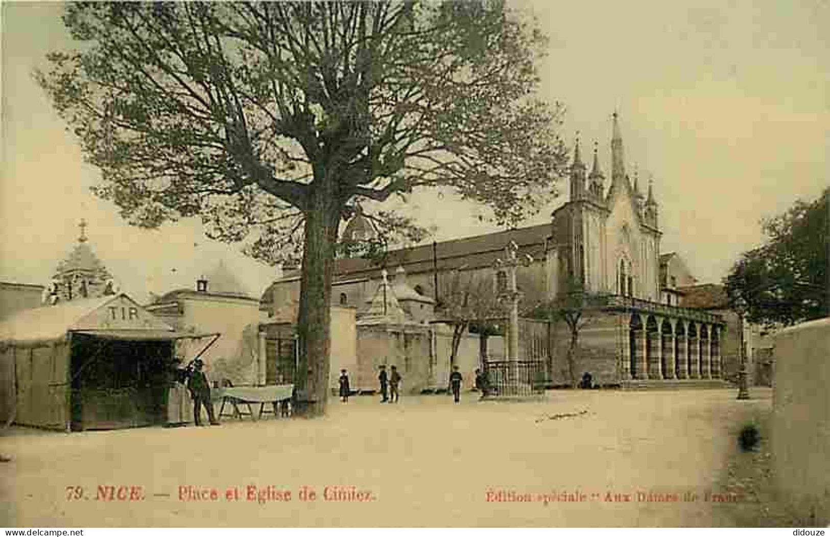 06 - Nice - Place Et Eglise De Cimiez - Animée - Colorisée - Forains - Stand De Tir à La Carabine - CPA - Voir Scans Rec - Places, Squares