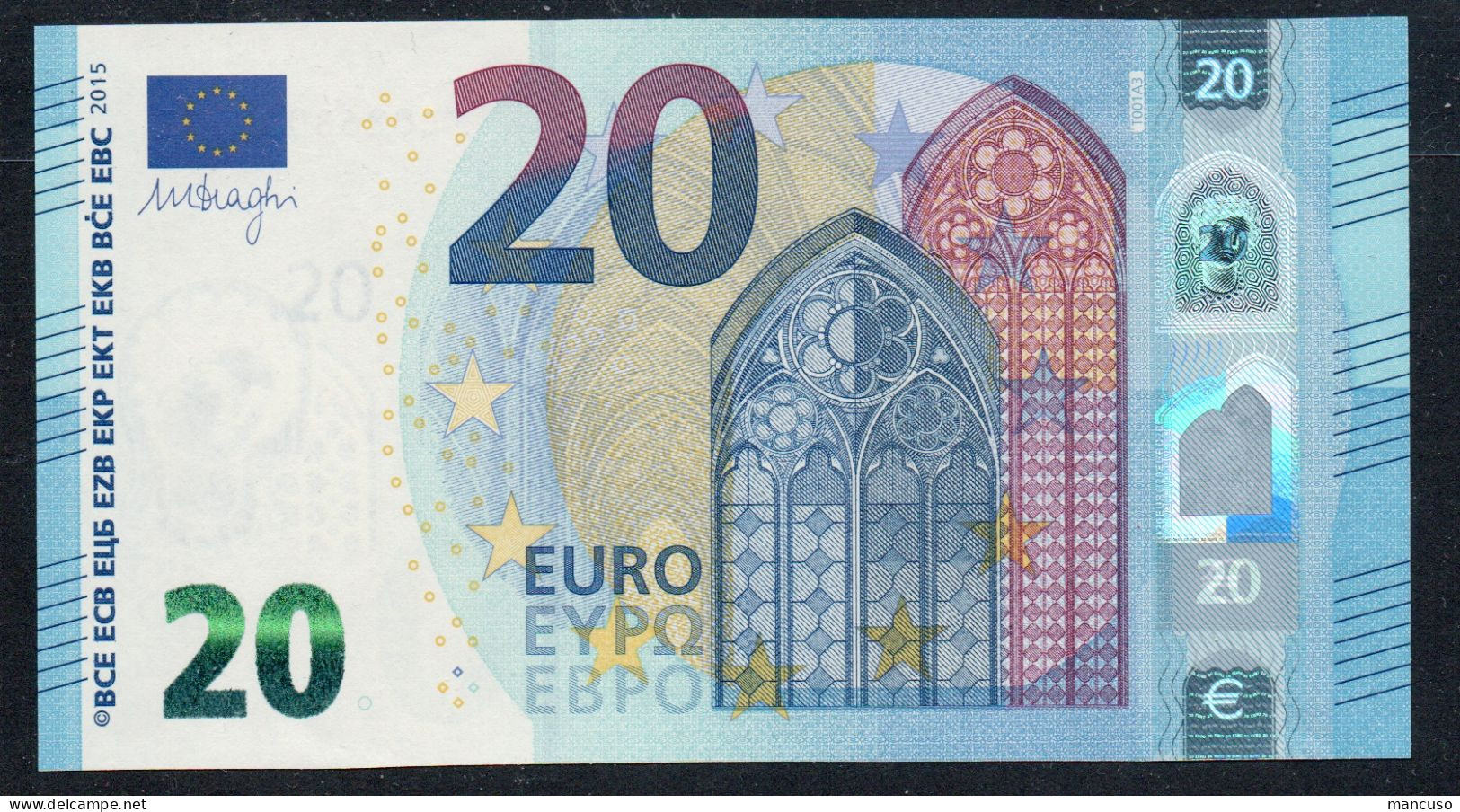 &euro; 20  IRELAND TC  T001  DRAGHI  UNC - 20 Euro