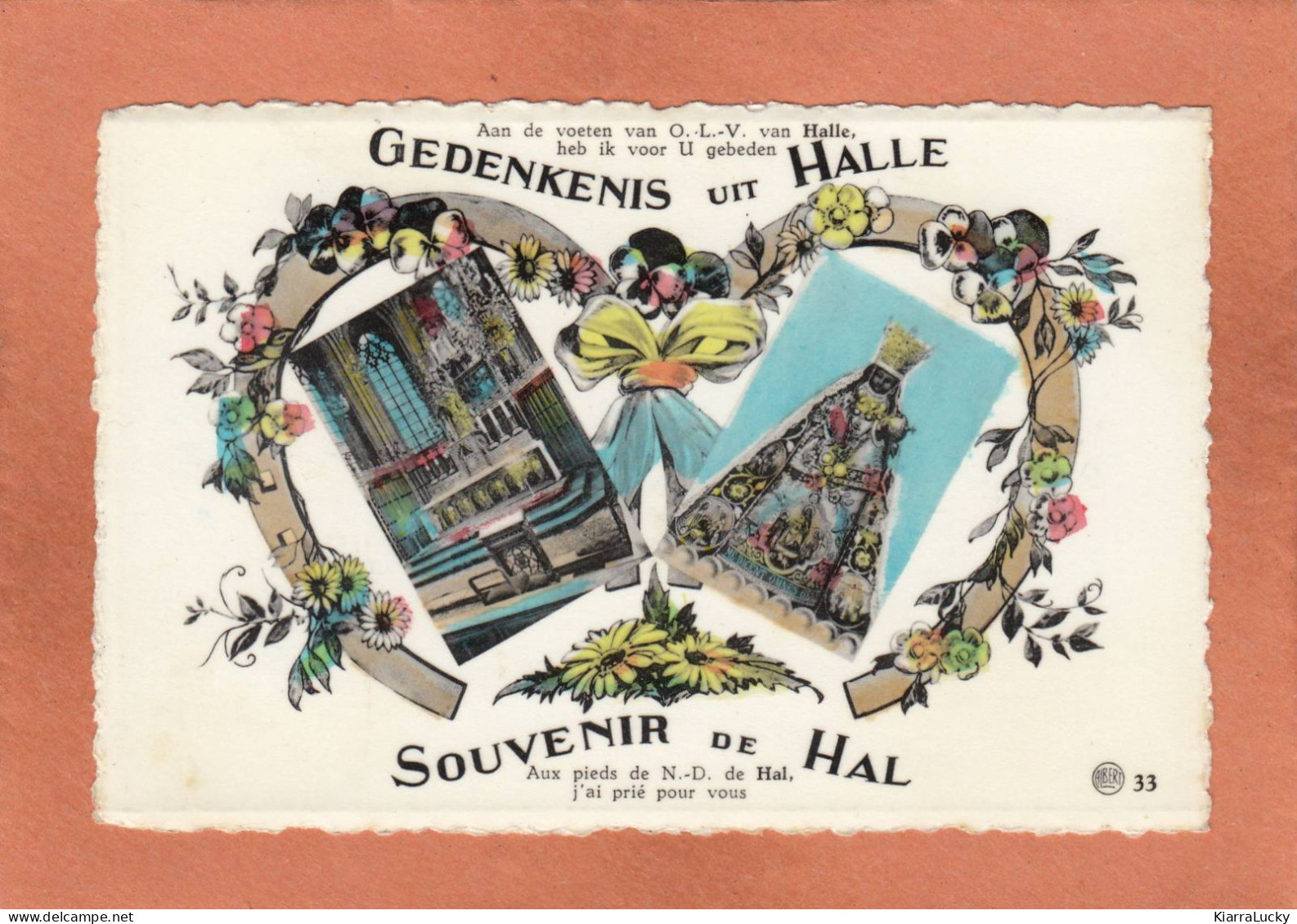 HAL HALLE - BRABANT FLAMAND - GEDENKENIS UIT SOUVENIR DE - NOTRE DAME DE - FER A CHEVAL - ECRITE - Halle