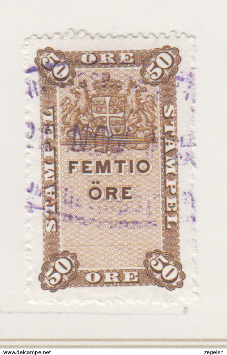 Zweden Fiskale Zegel Cat. Barefoot : Staempel(Documentary) 35 Tanding 12 1/2 - Revenue Stamps